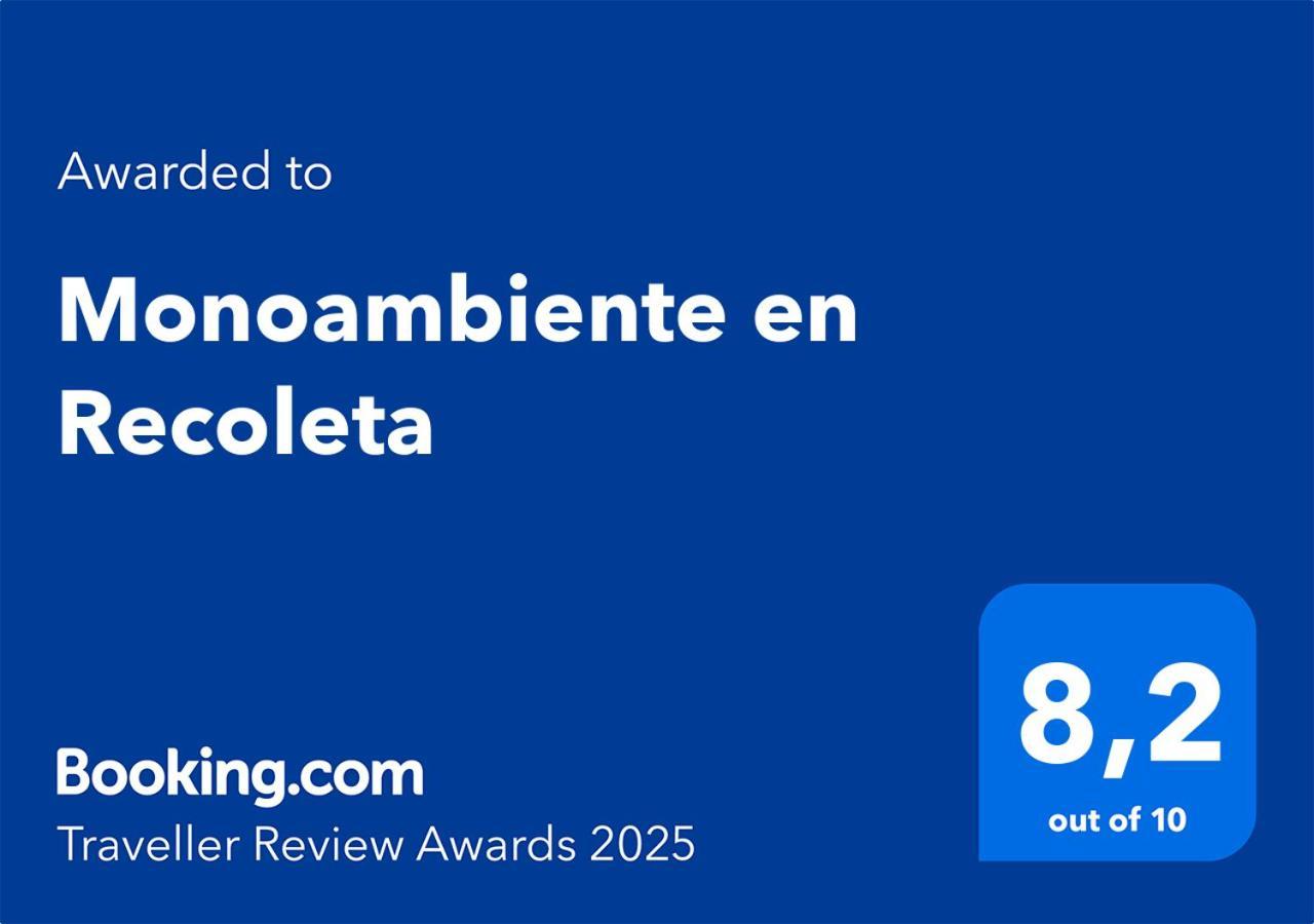 Monoambiente En Recoleta * Buenos Aires